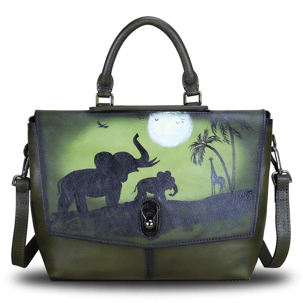 4466 Leather Satchel Purses Handbags Large Capacity Shoulder Bags Lady Work